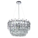 BELLATRIX, Люстра, цвет арматуры - ХРОМ, цвет плафона/декора - ПРОЗРАЧНЫЙ, 11х40W E14, 3510/02 LM-11
