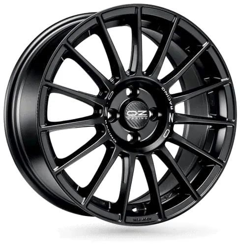 OZ Superturismo LM 8,5x19 5/112 ET30 d-75 Matt Black Silver Lettering (W01852202R9) d-L